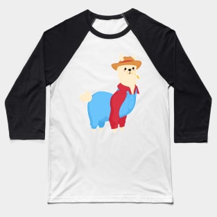 Farmer Llama Baseball T-Shirt